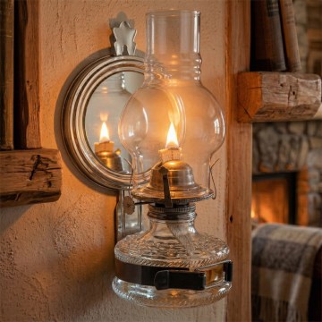 Brilagi - Petrolejová lampa MERLIN černý chrom