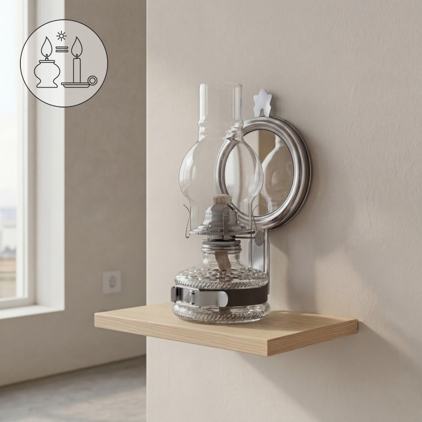 Brilagi - Petrolejová lampa MERLIN černý chrom