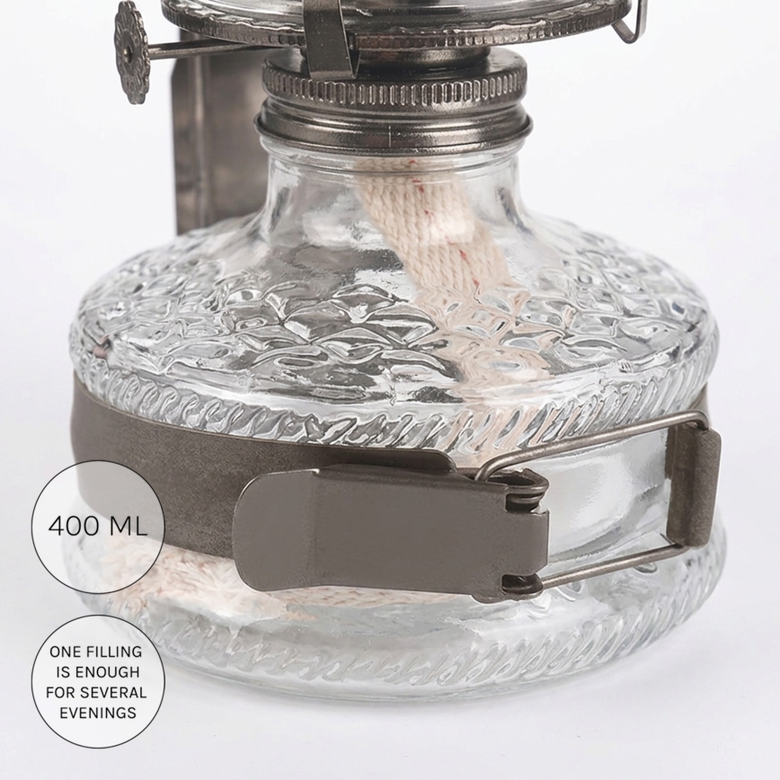 Brilagi - Petrolejová lampa MERLIN černý chrom