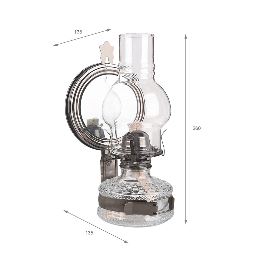 Brilagi - Petrolejová lampa MERLIN černý chrom