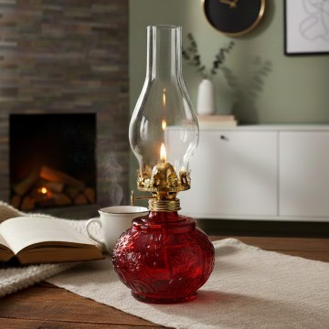 Brilagi - Petrolejová lampa MERLIN červená