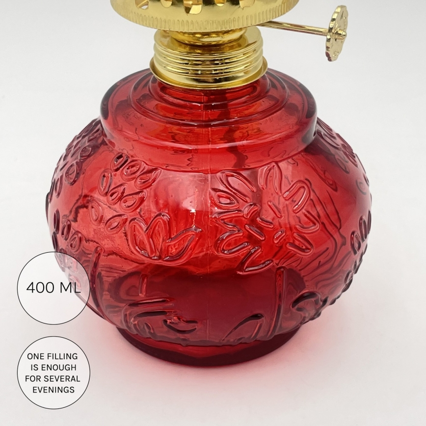 Brilagi - Petrolejová lampa MERLIN červená