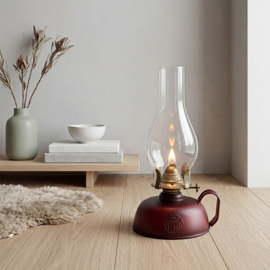 Brilagi - Petrolejová lampa MERLIN červená