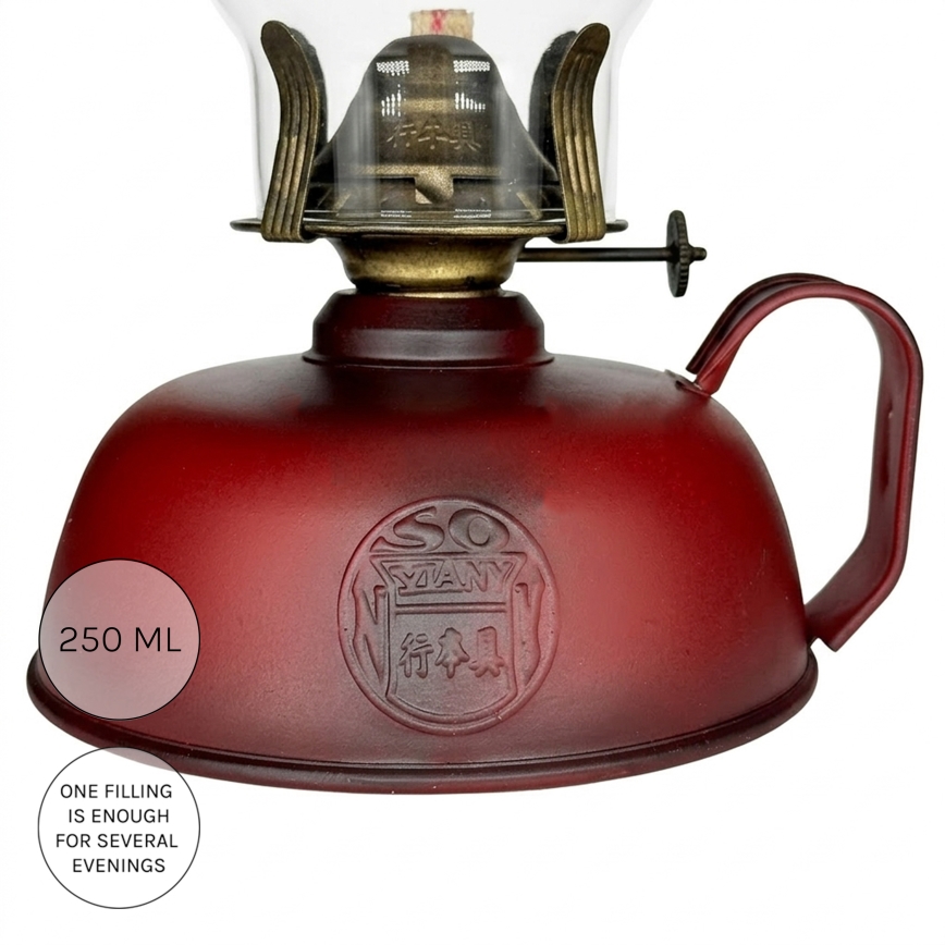 Brilagi - Petrolejová lampa MERLIN červená