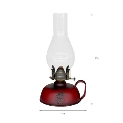 Brilagi - Petrolejová lampa MERLIN červená