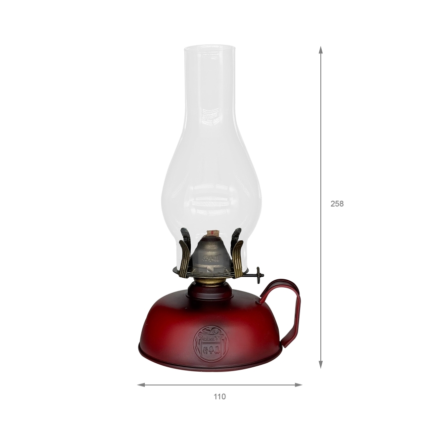Brilagi - Petrolejová lampa MERLIN červená