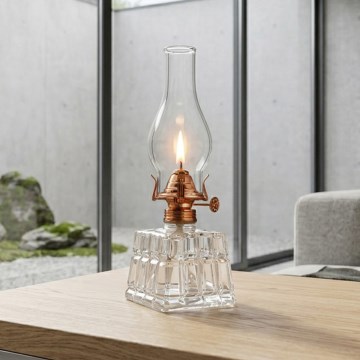 Brilagi - Petrolejová lampa MERLIN čirá/bronzová/patina