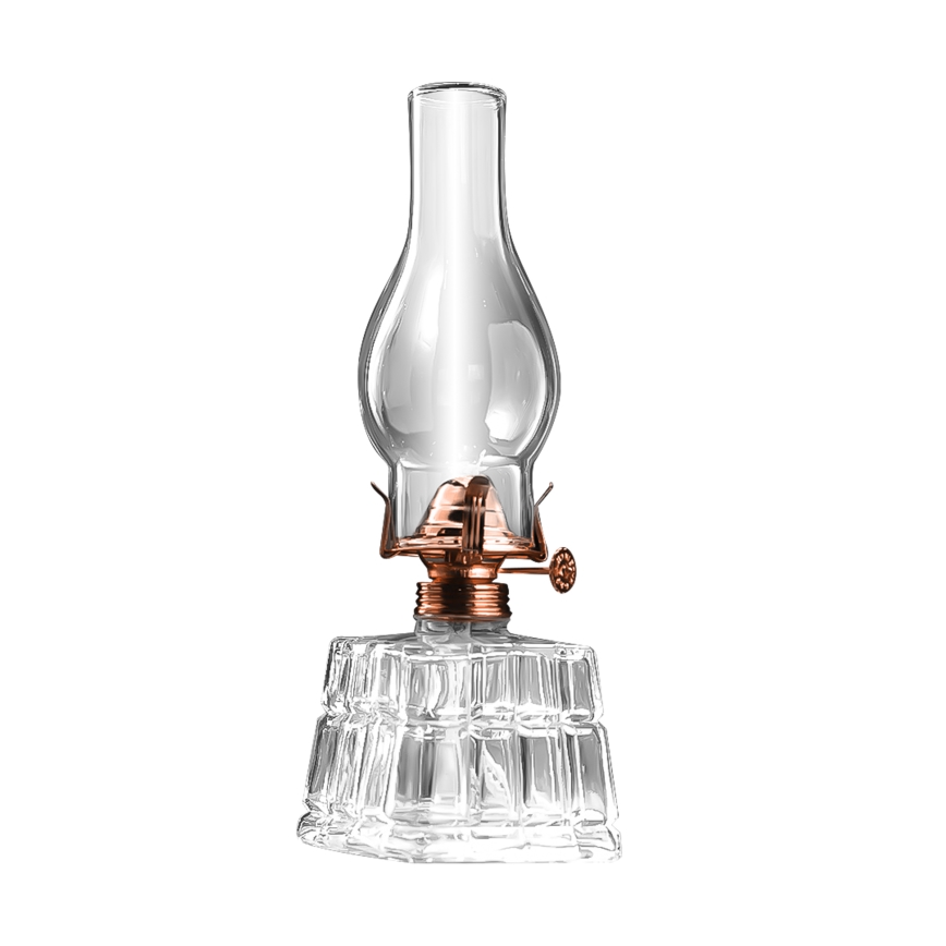 Brilagi - Petrolejová lampa MERLIN čirá/bronzová/patina