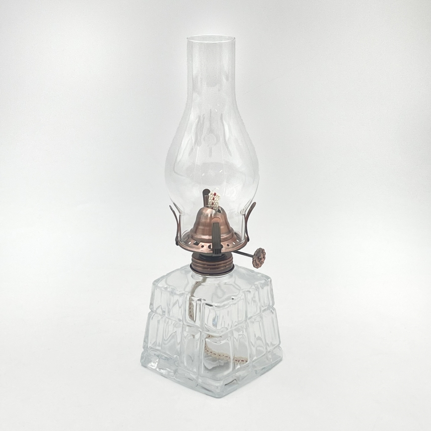 Brilagi - Petrolejová lampa MERLIN čirá/bronzová/patina