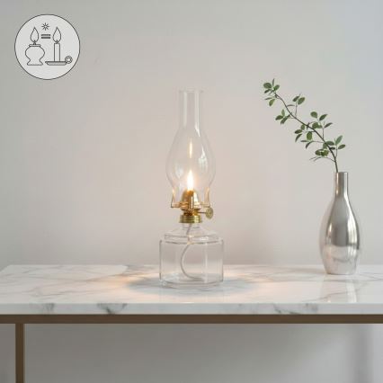 Brilagi - Petrolejová lampa MERLIN čirá