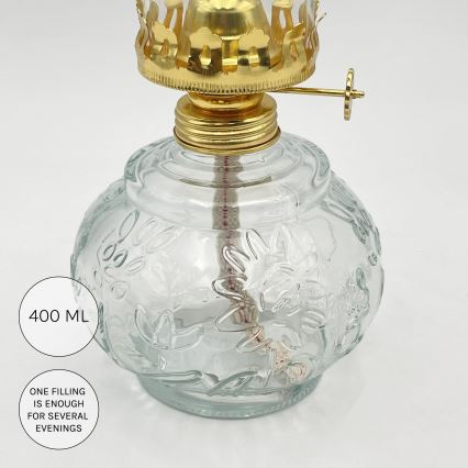 Brilagi - Petrolejová lampa MERLIN čirá