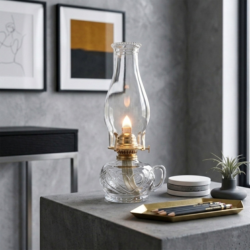 Brilagi - Petrolejová lampa MERLIN čirá