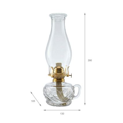 Brilagi - Petrolejová lampa MERLIN čirá