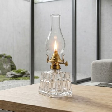 Brilagi - Petrolejová lampa MERLIN čirá/zlatá