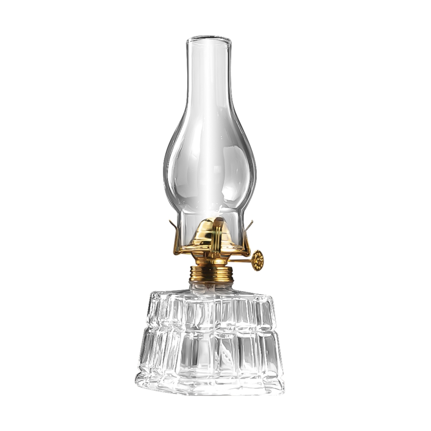 Brilagi - Petrolejová lampa MERLIN čirá/zlatá