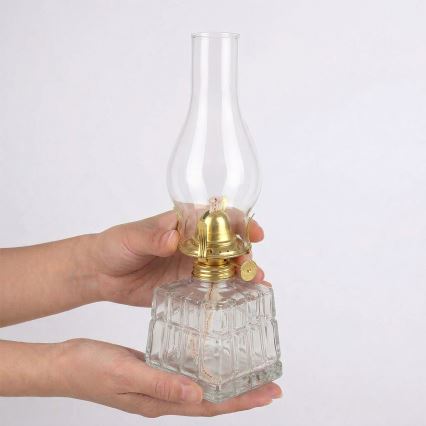 Brilagi - Petrolejová lampa MERLIN čirá/zlatá