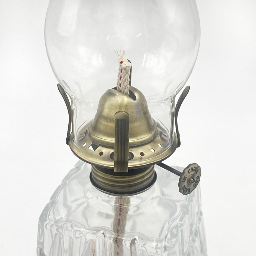 Brilagi - Petrolejová lampa MERLIN čirá/zlatá/patina