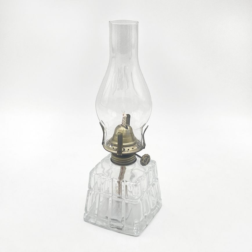 Brilagi - Petrolejová lampa MERLIN čirá/zlatá/patina