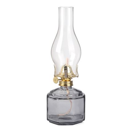 Brilagi - Petrolejová lampa MERLIN kouřová/šedá