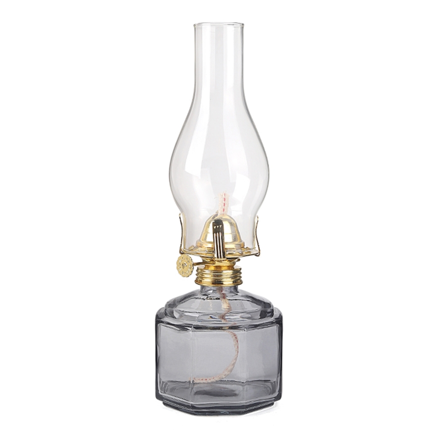 Brilagi - Petrolejová lampa MERLIN kouřová/šedá