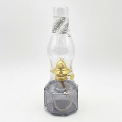 Brilagi - Petrolejová lampa MERLIN kouřová/šedá