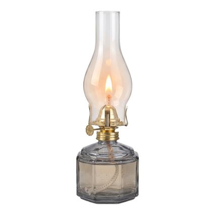 Brilagi - Petrolejová lampa MERLIN kouřová/šedá