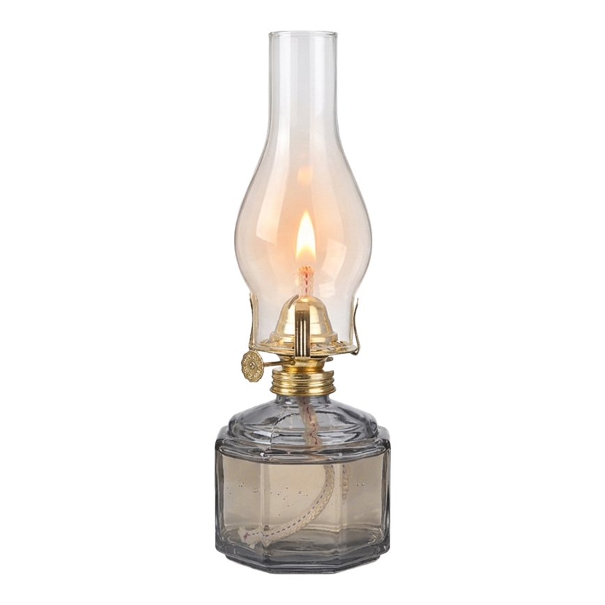 Brilagi - Petrolejová lampa MERLIN kouřová/šedá