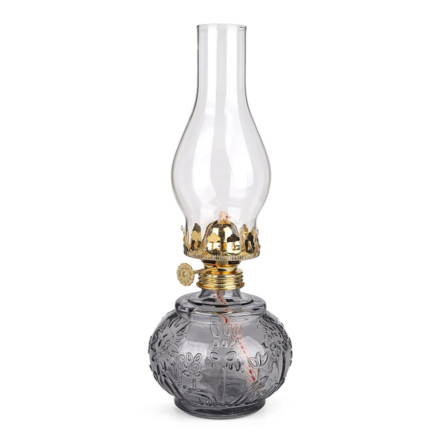 Brilagi - Petrolejová lampa MERLIN kouřová/šedá