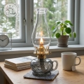Brilagi - Petrolejová lampa MERLIN kouřová/šedá