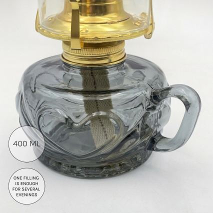 Brilagi - Petrolejová lampa MERLIN kouřová/šedá