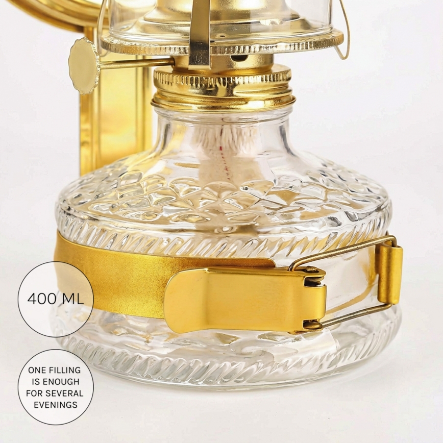 Brilagi - Petrolejová lampa MERLIN lesklá zlatá