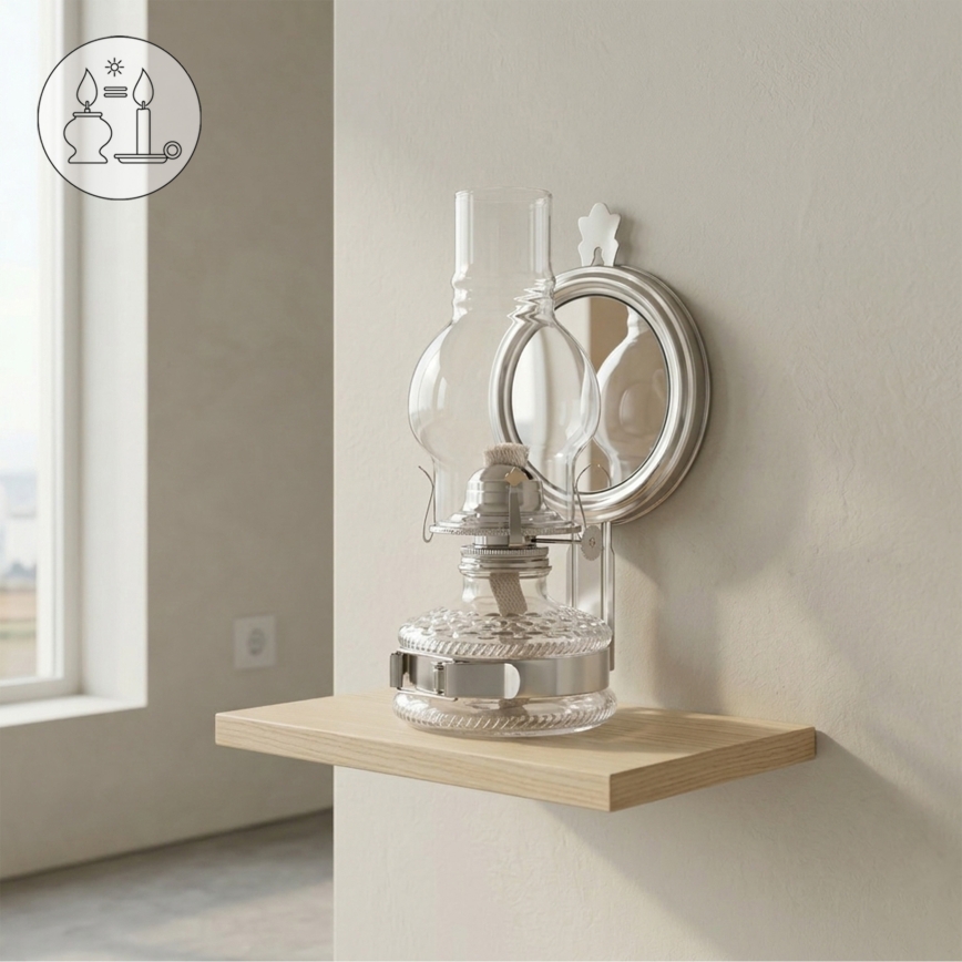 Brilagi - Petrolejová lampa MERLIN lesklý chrom