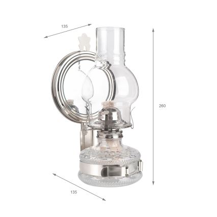 Brilagi - Petrolejová lampa MERLIN lesklý chrom