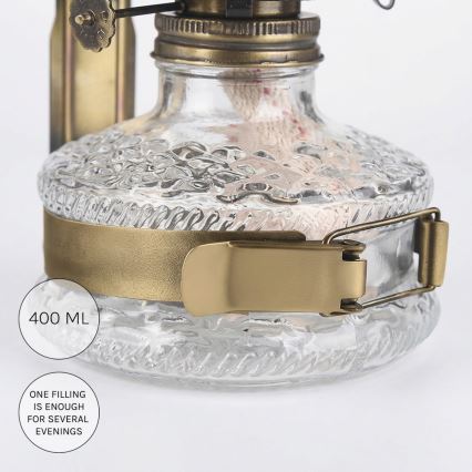 Brilagi - Petrolejová lampa MERLIN zlatá/patina