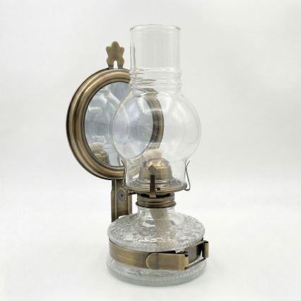 Brilagi - Petrolejová lampa MERLIN zlatá/patina