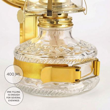 Brilagi - Petrolejová lampa se zrcadlem MERLIN lesklá zlatá