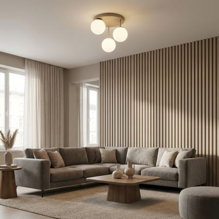 Brilagi - Přisazený lustr 3xE27/60W/230V béžová/zlatá