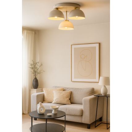 Brilagi - Přisazený lustr 3xE27/60W/230V béžová/zlatá