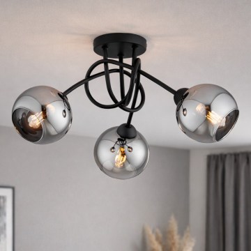 Brilagi - Přisazený lustr 3xE27/60W/230V černá/kouřová šedá