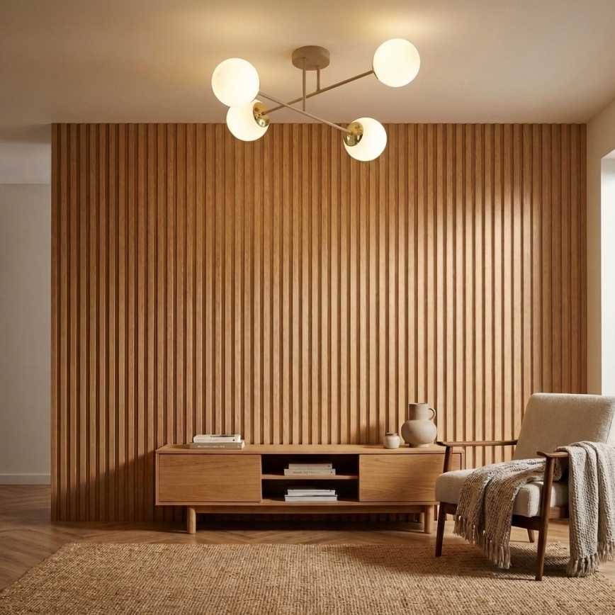 Brilagi - Přisazený lustr 4xE27/60W/230V béžová/zlatá