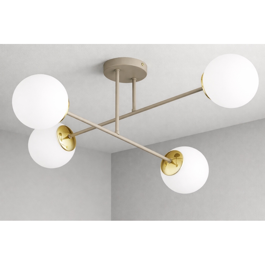 Brilagi - Přisazený lustr 4xE27/60W/230V béžová/zlatá