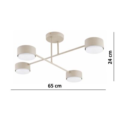 Brilagi - Přisazený lustr 4xGX53/12W/230V černá
