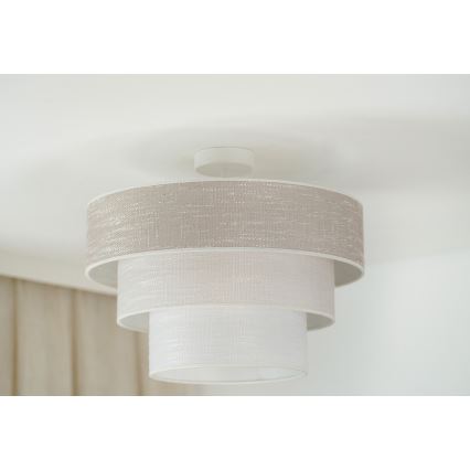 Brilagi - Přisazený lustr ALASKA LUNETA 1xE27/15W/230V pr. 45 cm šedá/krémová