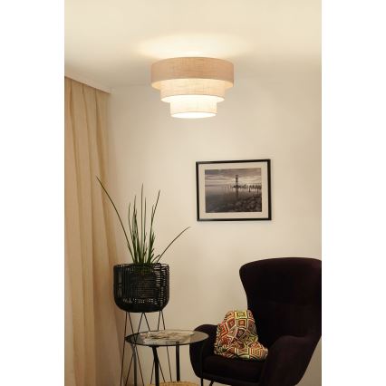 Brilagi - Přisazený lustr ALASKA LUNETA 1xE27/15W/230V pr. 45 cm šedá/krémová