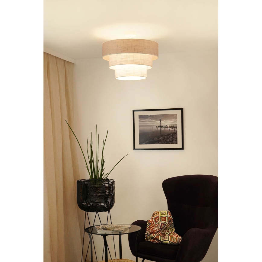 Brilagi - Přisazený lustr ALASKA LUNETA 1xE27/15W/230V pr. 45 cm šedá/krémová