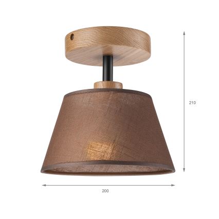 Brilagi - Přisazený lustr ANTHONY 1xE14/60W/230V dub/hnědá