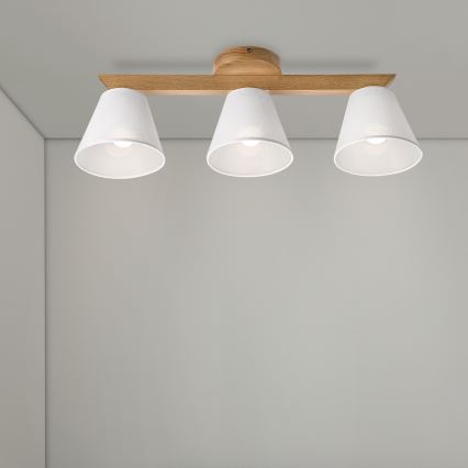 Brilagi - Přisazený lustr ANTHONY 3xE14/40W/230V dub/bílá