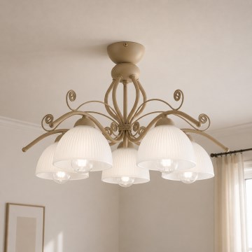 Brilagi - Přisazený lustr ANTICO MODERN 5xE27/60W/230V béžová