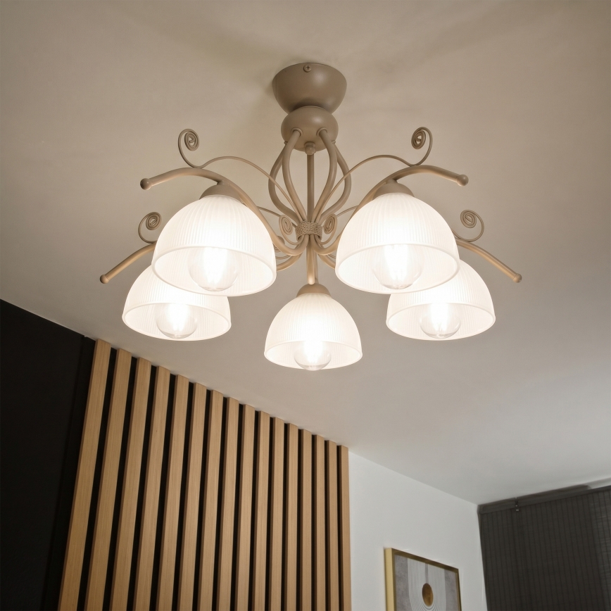 Brilagi - Přisazený lustr ANTICO MODERN 5xE27/60W/230V béžová