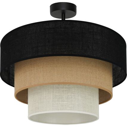 Brilagi - Přisazený lustr ASPEN LUNETA 1xE27/15W/230V pr. 45 cm černá/béžová/krémová